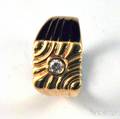Gentlemans 14kt Gold and Diamond Ring