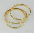 Three 14kt Gold Bangles Sloan amp Co