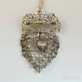 Antique Silver and Diamond PendantBrooch