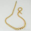 14kt Gold Bead Necklace