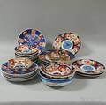 Twentytwo Imari Porcelain Dishes and Bowls