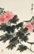 Hanging Scroll Depicting Peonies