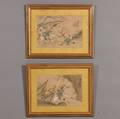 Pair of Battle Scene Paintings