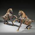 Pair of Cloisonne Horses