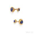 18kt Gold and Lapis Cuff Links Schlumberger Tiffany amp Co