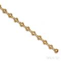 Antique 14kt Gold Pearl and Diamond Bracelet