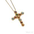 18kt Gold Gemset Cross Paloma Picasso Tiffany amp Co
