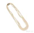 Natural Pearl Threestrand Necklace