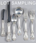Reed and Barton Burgundy pattern sterling silver flatware service