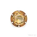 Antique 14kt Gold and Citrine Brooch