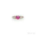 Platinum Ruby and Diamond Ring