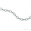 Platinum Emerald and Diamond Bracelet