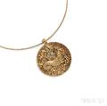 18kt Gold Zodiac Pendant