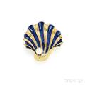 18kt Gold Cultured Pearl and Enamel Brooch Tiffany amp Co