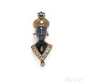 18kt Gold Blackamoor Clip Brooch G Nardi