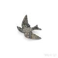 Antique Gemset Swallow Brooch