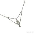 Art Deco Platinum and Diamond Necklace