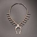 Navajo Silver Squash Blossom Necklace