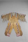 Rare WascoWishram Beaded Hide Mans Shirt and Trousers