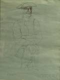 Rico Lebrun American 19001964 Preliminary Drawing for Pale Clown