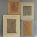 American and European Schools 18th19th Century Four Unframed Figure Drawings Attributed to John Singleton Copley American 1737181