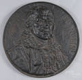 Large cast iron plaque of Benjamin Franklin