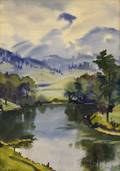 Agnes Anne Abbot American 18971992 Summer Pond and Hills