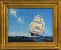 Frederick Leo Hunter American 18581943 Squarerigged Ship under Sail