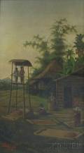 Filipino School 19th20th Century Drying Rice