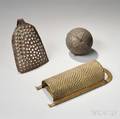 Wrought Iron Grater Brass Grater and Sheet Iron Pomander