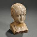 Glazed Chalkware Phrenology Head