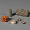 Four Small Boxes and Two ONE CENT Miniature Copper Teapots