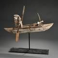 Indian in Canoe Whirligig
