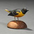 Miniature Carved and Painted Oriole Figure