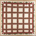 Pieced Irish chain quilt late 19th c