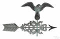 Copper eagle and bannerette weathervane 19th c