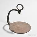 Miniature Wrought Iron Halfhandled Griddle