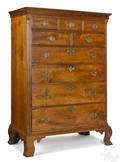 Pennsylvania Chippendale walnut tall chest ca 1775