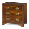 Miniature Pennsylvania Federal mahogany chest of drawers ca 1810