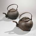 Two Cast Iron Hearth Kettles
