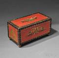 Paintdecorated and Parcelgilt Pine Box