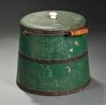 Greenpainted Pine Covered Bucket