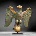 Carved and Painted Gilt Gesso and Wood Eagle Carving