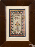 Southeastern Pennsylvania watercolor fraktur bookplate dated