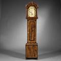 Paintdecorated Pine Tall Case Clock