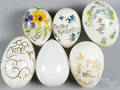 Milk glass Easter eggs