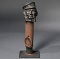 Cast Iron Smoking Man Hitching Post Finial