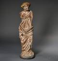 Painted Cast Iron Figure of a Classical Female Figure