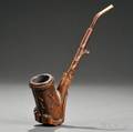 Carved Civil War Folk Art Pipe