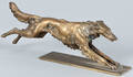 Bronze figure of a running hound